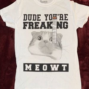 Never worn graphic T-shirt, cat flavored